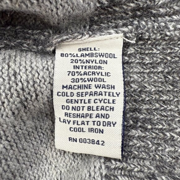 AQUA Bloomingdales Men's Long Sleeve Gray Knitted Button Sweater Mock Neck, XL - Picture 8 of 14